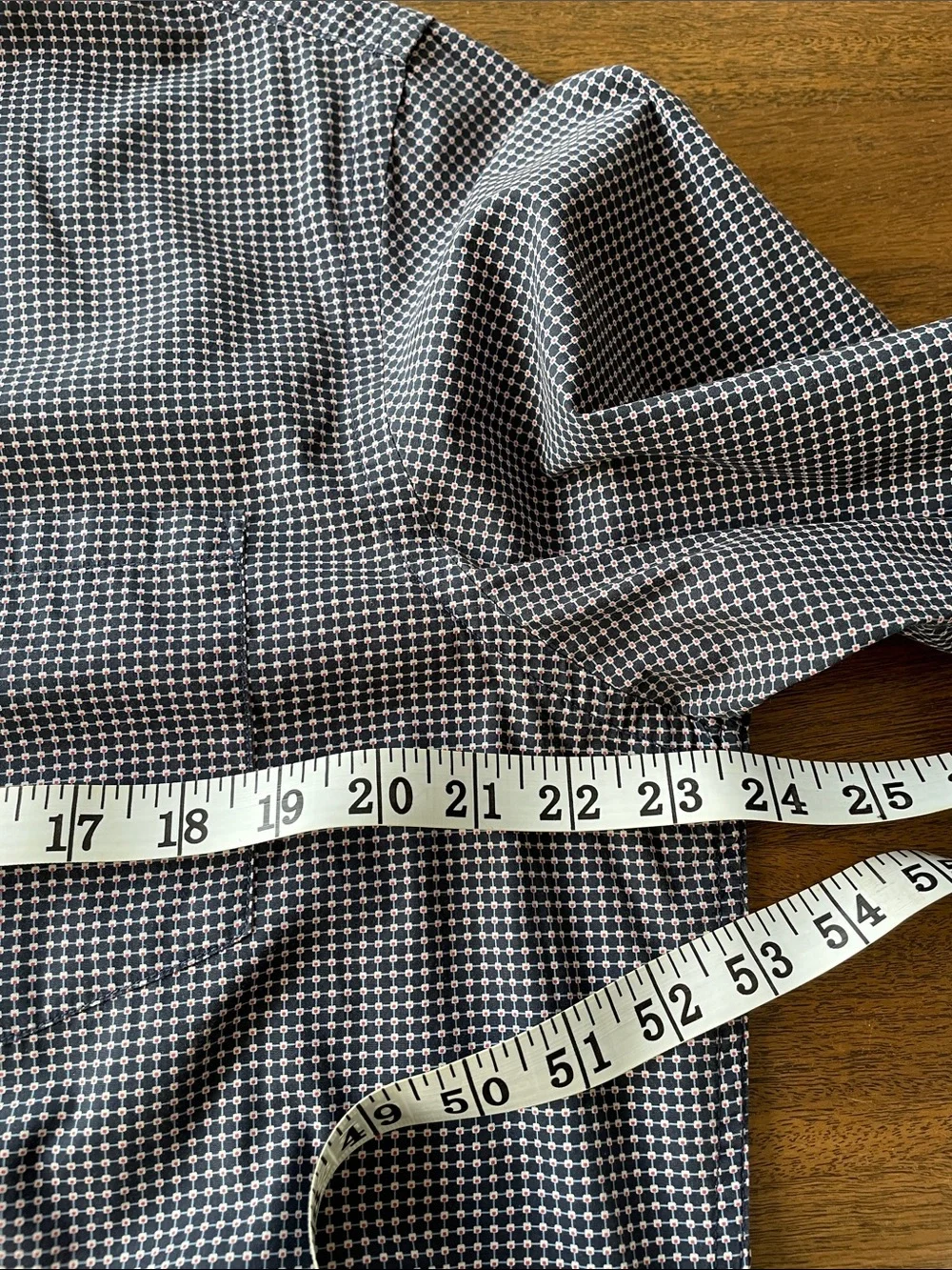 Banana Republic Men's Small Navy & White Check Dress Shirt